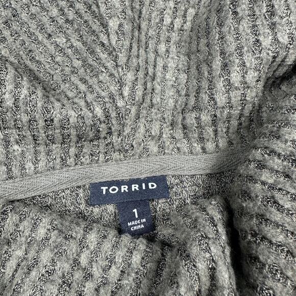 Torrid Green Ribbed Knit Cowl Neck Pullover Long Sleeve Cozy Sweatshirt 1X - Picture 5 of 13